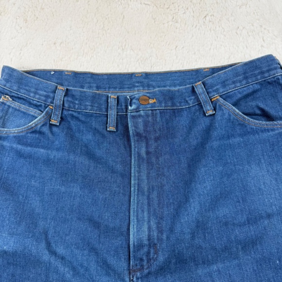 Wrangler Vintage 750 Bell Bottom Blue Jeans Men's Denim Extra Long Size 40 - Picture 7 of 11